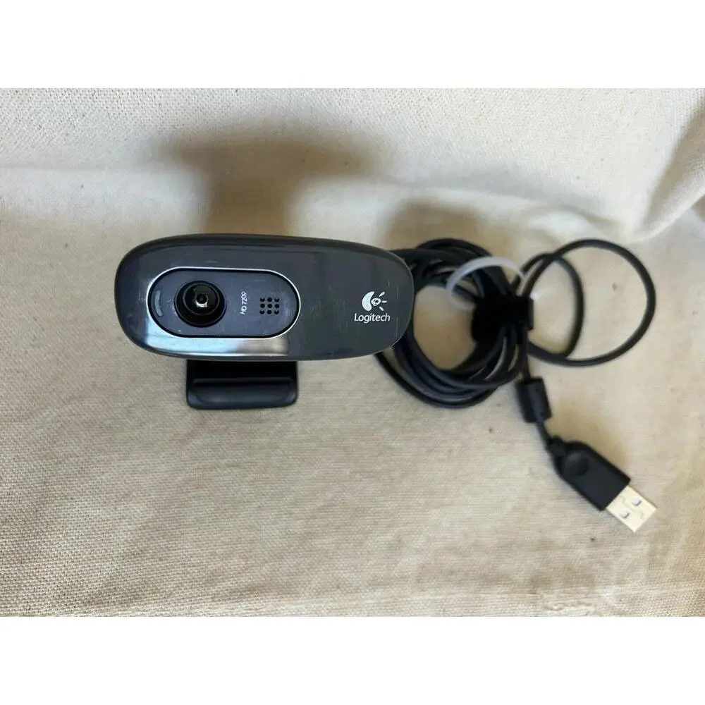 Logitech Webcam C270 V-U0018 USB HD 720p Webcam-Built-in Microphone-TESTED,WORKS